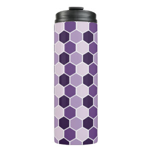 Seamless ultraviolet hexagon pattern. Honeycomb co Thermal Tumbler