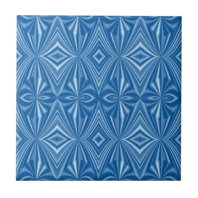 Seamless Unique Stylish Blue Pattern Tile (Front)