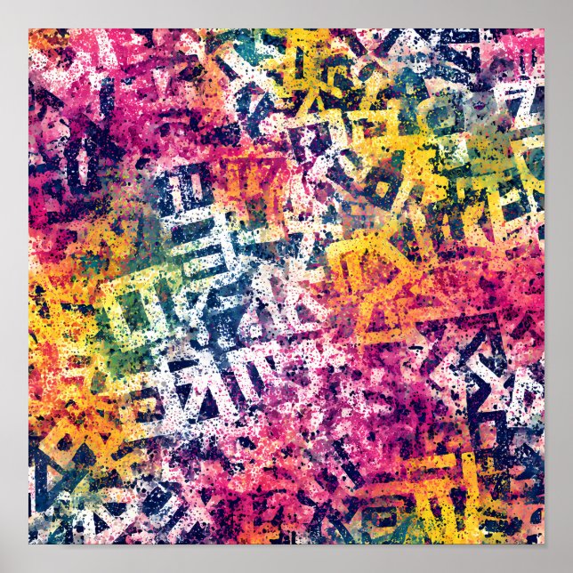 Seamless Urban Texture: Aerosol Spray Stencil Poster (Front)