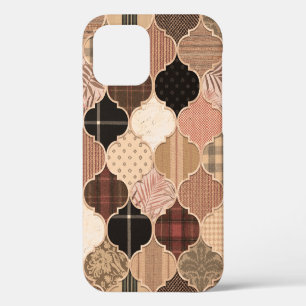 Seamless Various Textured Moroccan Tile Pattern Fa iPhone 12 Case
