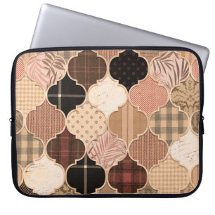 Seamless Various Textured Moroccan Tile Pattern Fa Laptop Sleeve