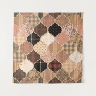 Seamless Various Textured Moroccan Tile Pattern Fa Tapestry