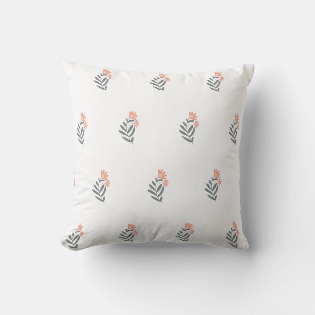 seamless vector botanical pattern with flowers in  cushion (Front)