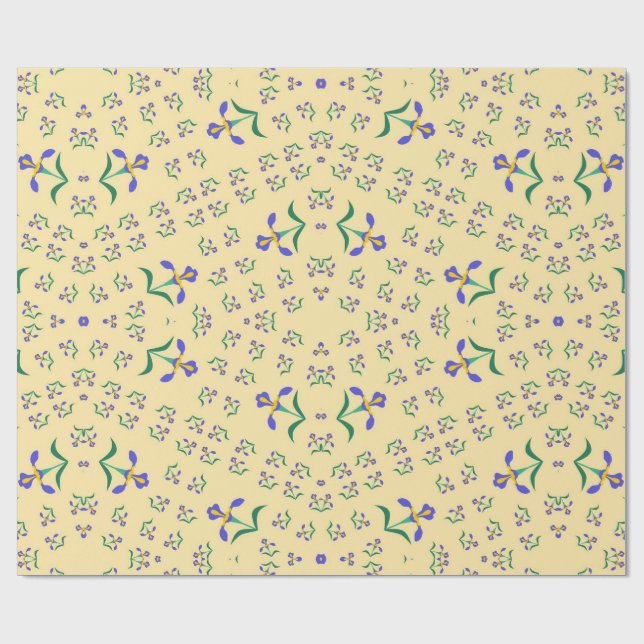 seamless vector pattern flowers design  wrapping paper (Flat)