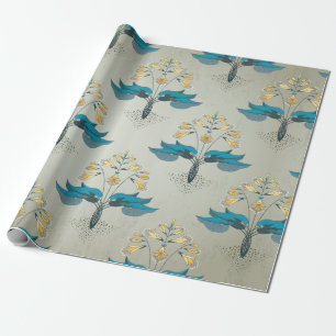 Seamless vintage background. Floral pattern in mod Wrapping Paper