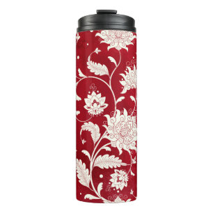 Seamless vintage background. Imitation of chinese Thermal Tumbler