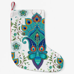 Seamless vintage background with oriental pattern. small christmas stocking