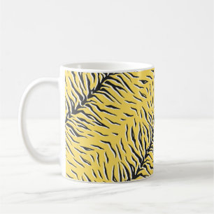 Seamless vintage black and yellow tiger pattern. S Coffee Mug