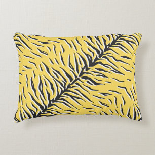 Seamless vintage black and yellow tiger pattern. S Decorative Cushion