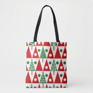 Seamless vintage christmas pattern with christmas  tote bag