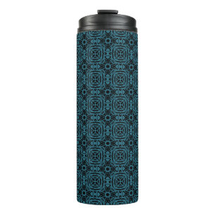 Seamless vintage decorative pattern with ornament. thermal tumbler