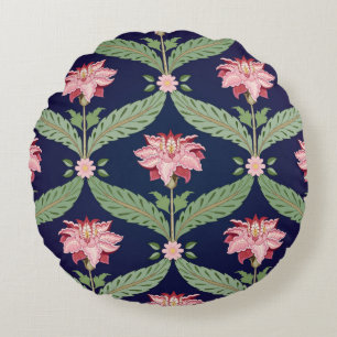 Seamless vintage floral background. Fantasy flower Round Cushion