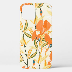 Seamless vintage floral pattern. Arrangement orang iPhone 12 Case