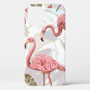 Seamless vintage floral pattern background with fl iPhone 12 case