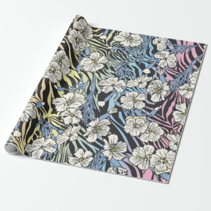 Seamless Vintage floral pattern. Flowers field on Wrapping Paper
