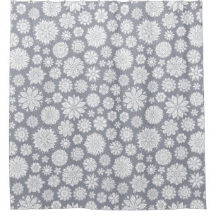 Seamless vintage floral pattern, spring/summer ba shower curtain