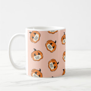 Seamless vintage Halloween Pumpkin. Pumpkins weari Coffee Mug
