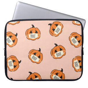 Seamless vintage Halloween Pumpkin. Pumpkins weari Laptop Sleeve