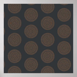 Seamless vintage mandalas. Vintage decorative elem Poster