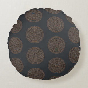 Seamless vintage mandalas. Vintage decorative elem Round Cushion
