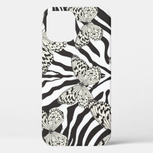 Seamless vintage multicolor butterflies pattern. B iPhone 12 Case