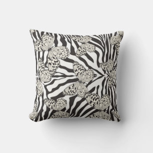 Seamless vintage multicolor butterflies pattern. B Cushion