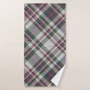 Seamless vintage multicolor tartan pattern. Plaid Bath Towel