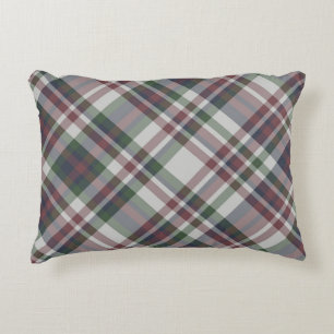 Seamless vintage multicolor tartan pattern. Plaid Decorative Cushion