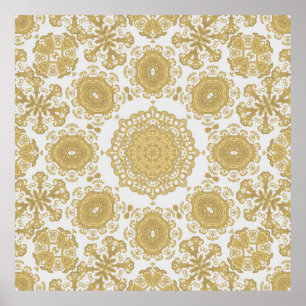 Seamless vintage ornamental texture, oriental, med poster