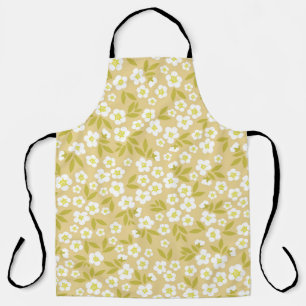 Seamless vintage pattern abstract. Cute white flow Apron