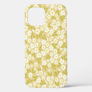 Seamless vintage pattern abstract. Cute white flow iPhone 12 Case