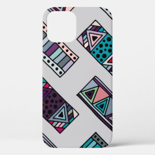 Seamless vintage pattern. geometrical background w iPhone 12 case