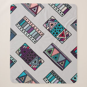 Seamless vintage pattern. geometrical background w sherpa blanket