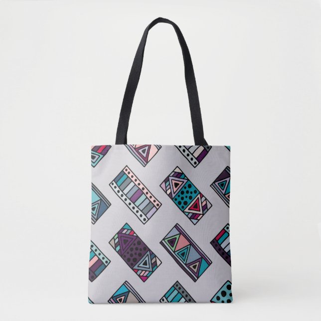 Seamless vintage pattern. geometrical background w tote bag (Front)