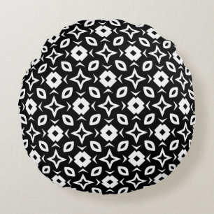 Seamless vintage pattern in geometric ornamental s round cushion