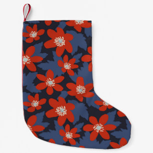 Seamless vintage pattern in Scandinavian style wit Small Christmas Stocking
