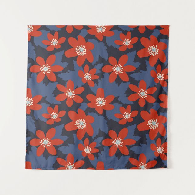 Seamless vintage pattern in Scandinavian style wit Tapestry (Front)
