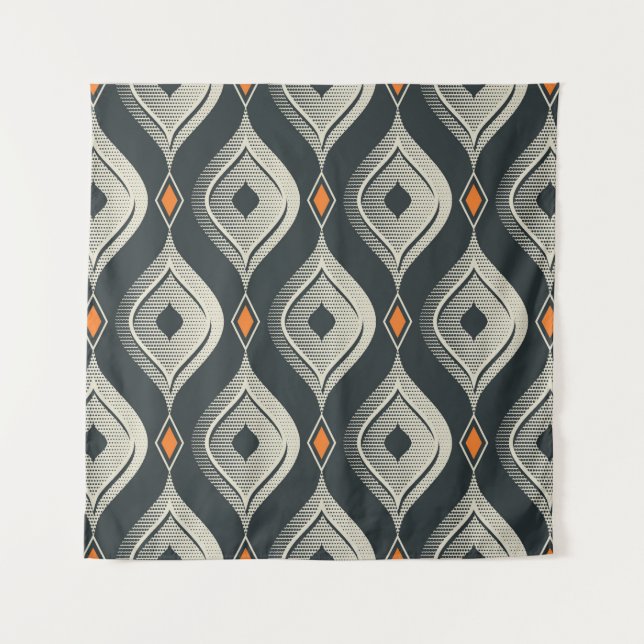 seamless vintage pattern tapestry (Front)