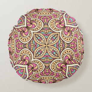 Seamless vintage pattern. Vintage decorative eleme Round Cushion