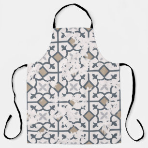 Seamless vintage pattern with an effect of attriti apron
