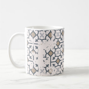 Seamless vintage pattern with an effect of attriti coffee mug