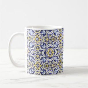 Seamless vintage pattern with an effect of attriti coffee mug