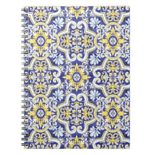 Seamless vintage pattern with an effect of attriti notebook