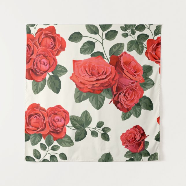 Seamless vintage pattern with roses tapestry (Front)