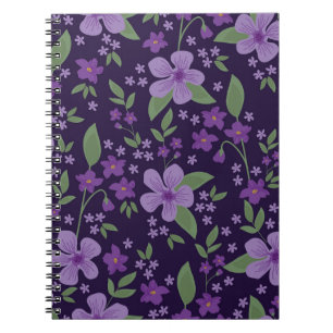 Seamless vintage pattern. wonderful lilac and purp notebook