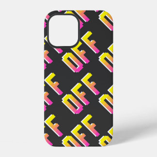 Seamless vintage pixel off signs pattern. Outline  iPhone 12 Case