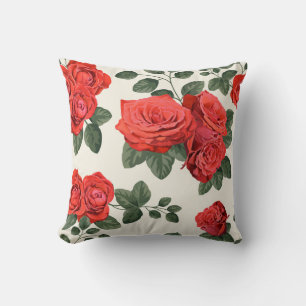 Seamless vintage roses pattern, floral design. cushion