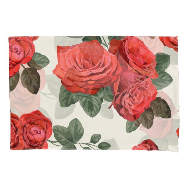 Seamless vintage roses pattern, floral design. pillowcase (Front)