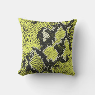 Seamless vintage snake animal skin pattern. Snakes Cushion