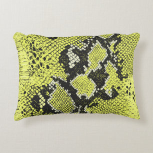 Seamless vintage snake animal skin pattern. Snakes Decorative Cushion